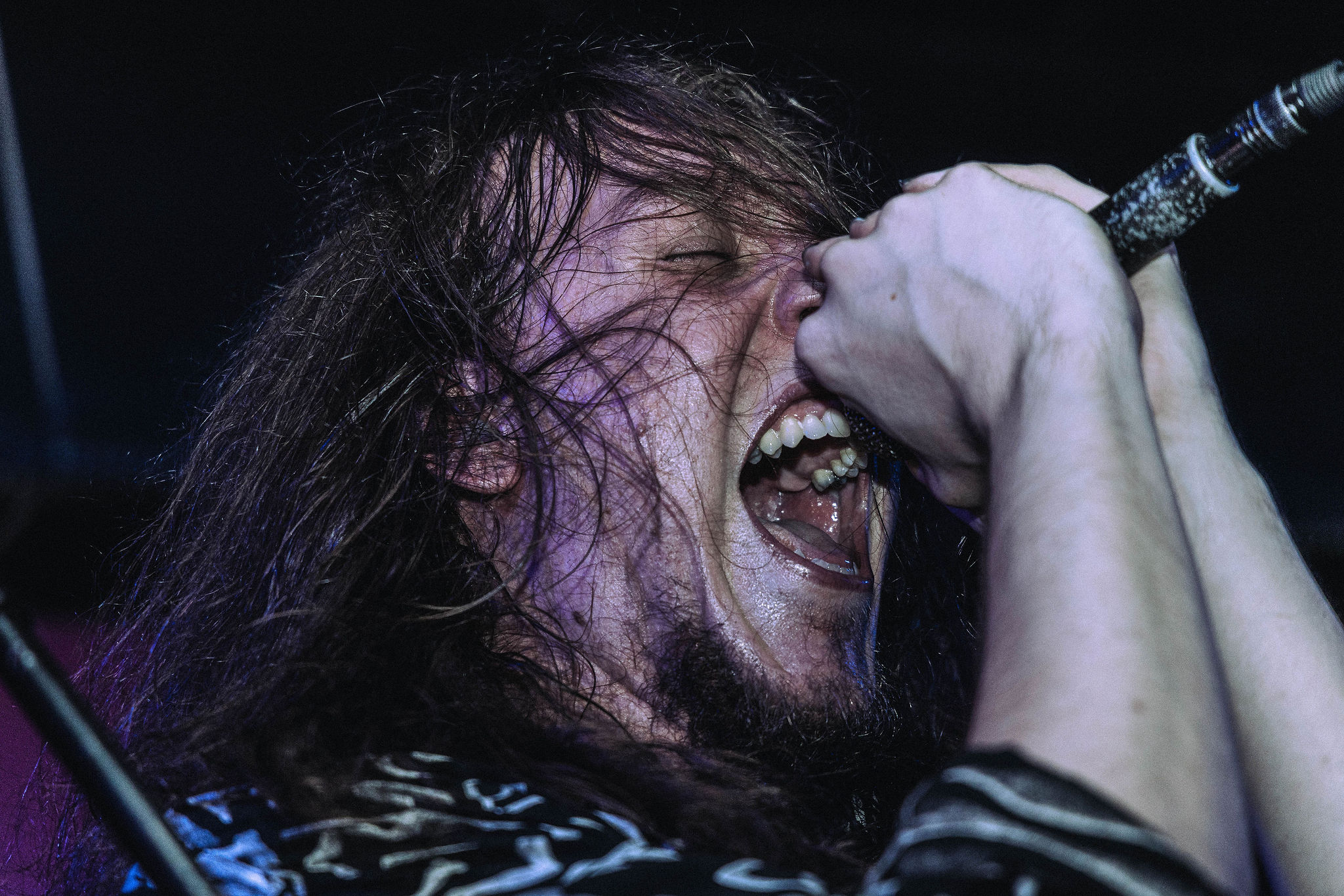 Singer performing